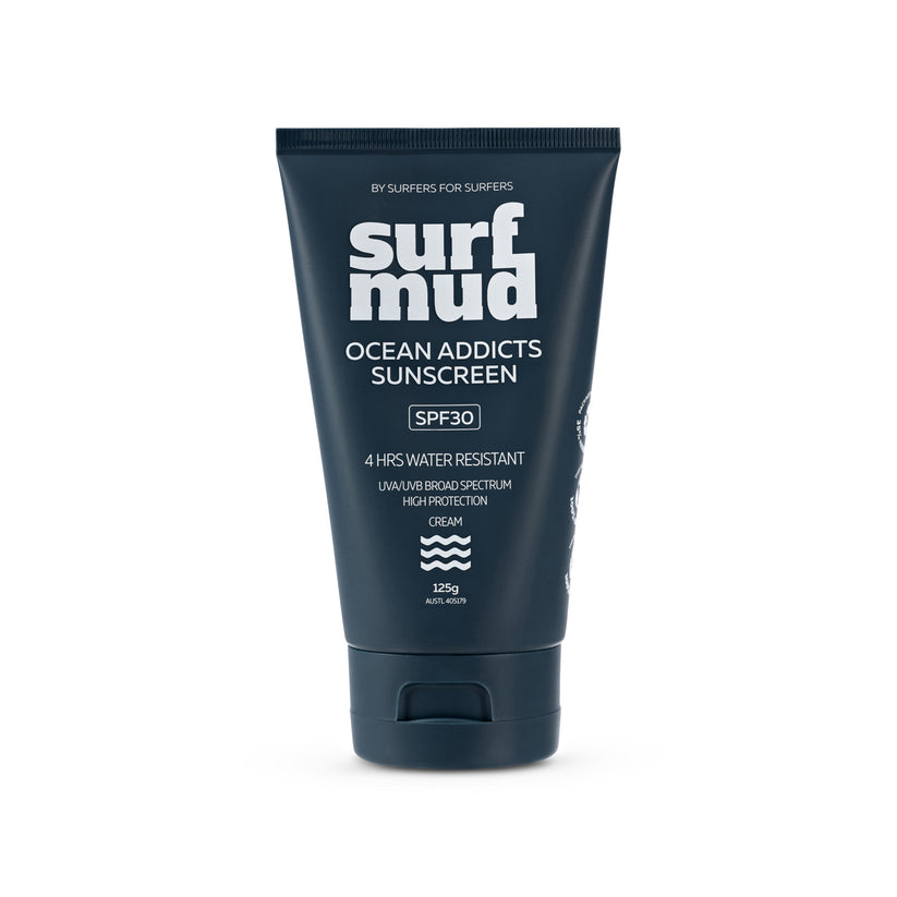 Surfmud Ocean Addicts SPF30 Sunscreen 125g Regular price - Board Store SurfMudSunscreen