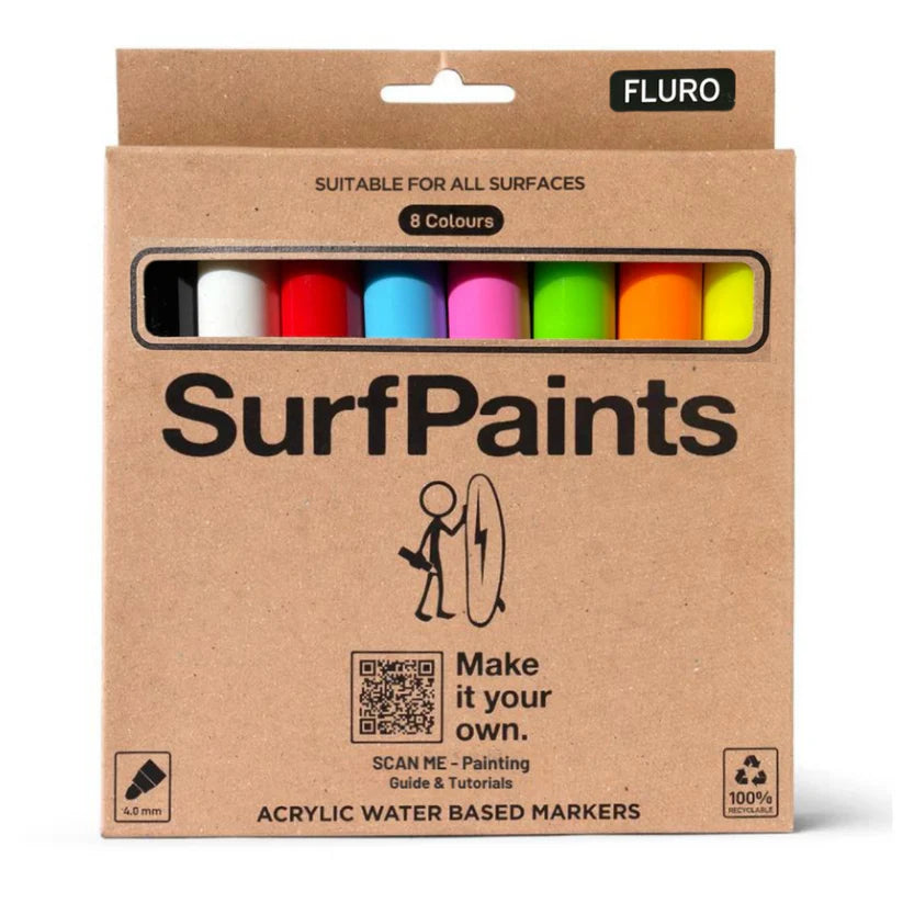 SurfPaints - Premium 8 Pack - Fluro Set - Board Store Surf PaintPaint Pens