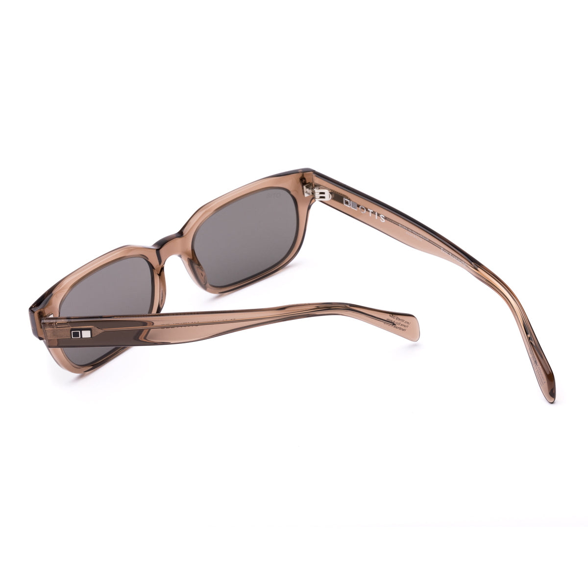 Otis Untitled Sunglasses in Eco Crystal Birch / Neutral Grey, detail view