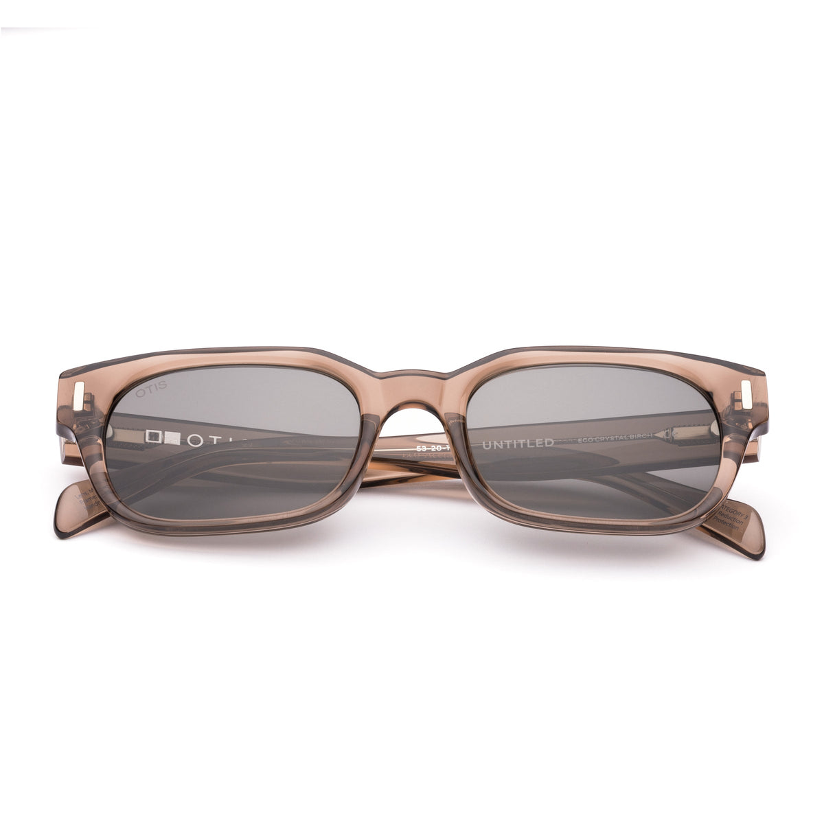 Otis Untitled Sunglasses in Eco Crystal Birch / Neutral Grey, front view