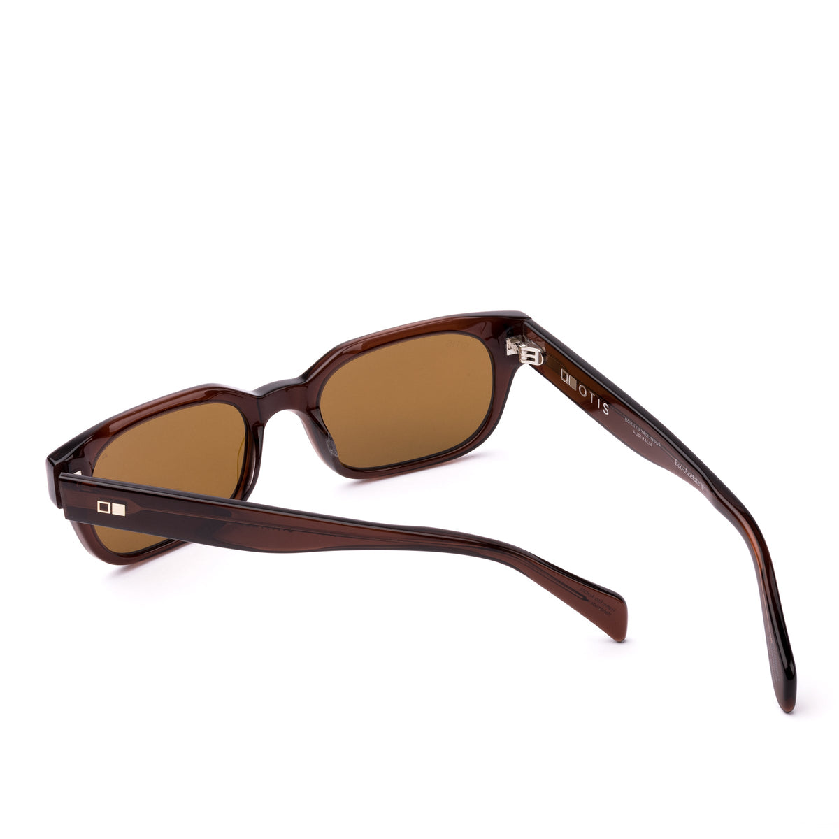 Otis Untitled Sunglasses in Eco Crystal Copper / Brown Polar, detail view