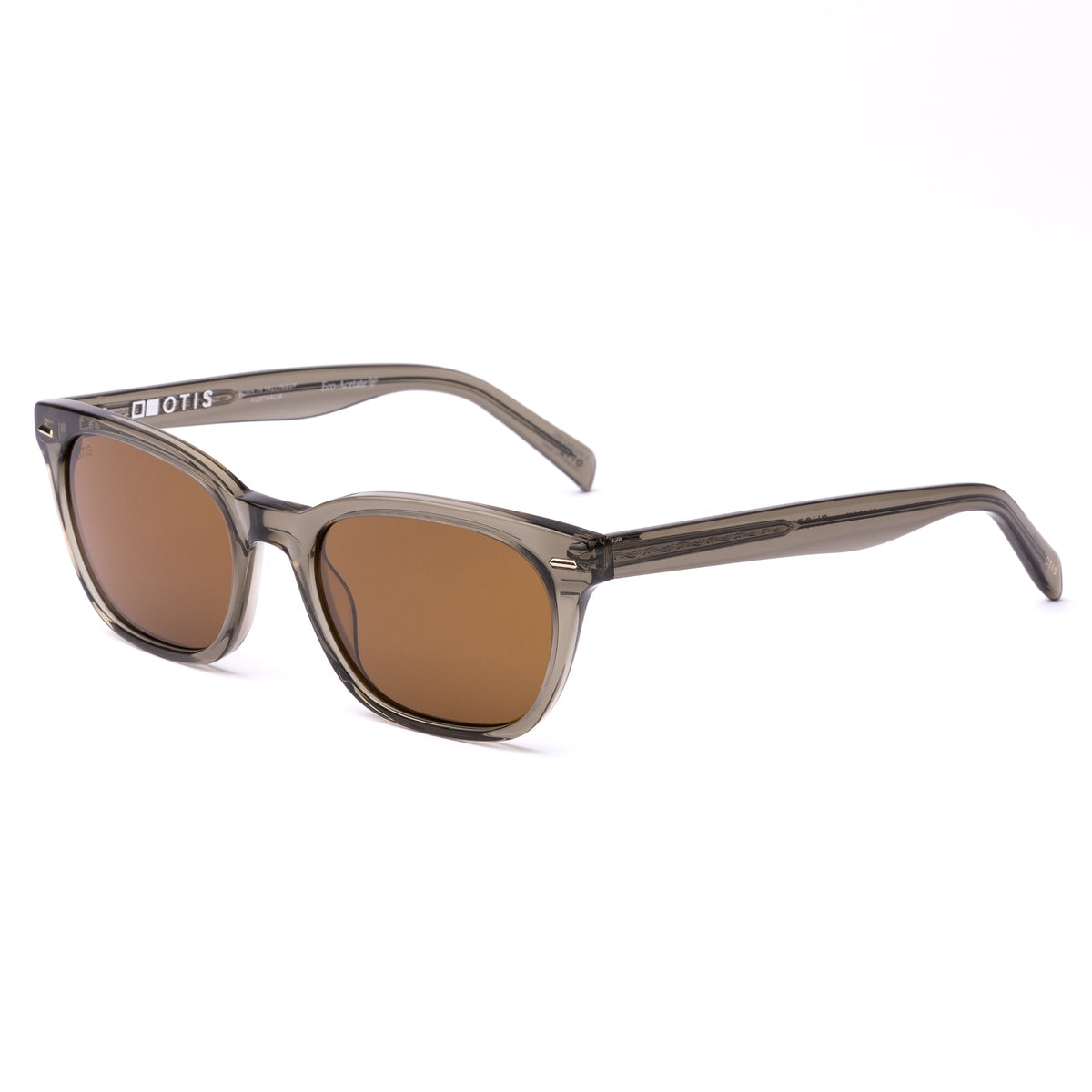 Otis Chorus Sunglasses in Eco Crystal Fern / Brown, side view
