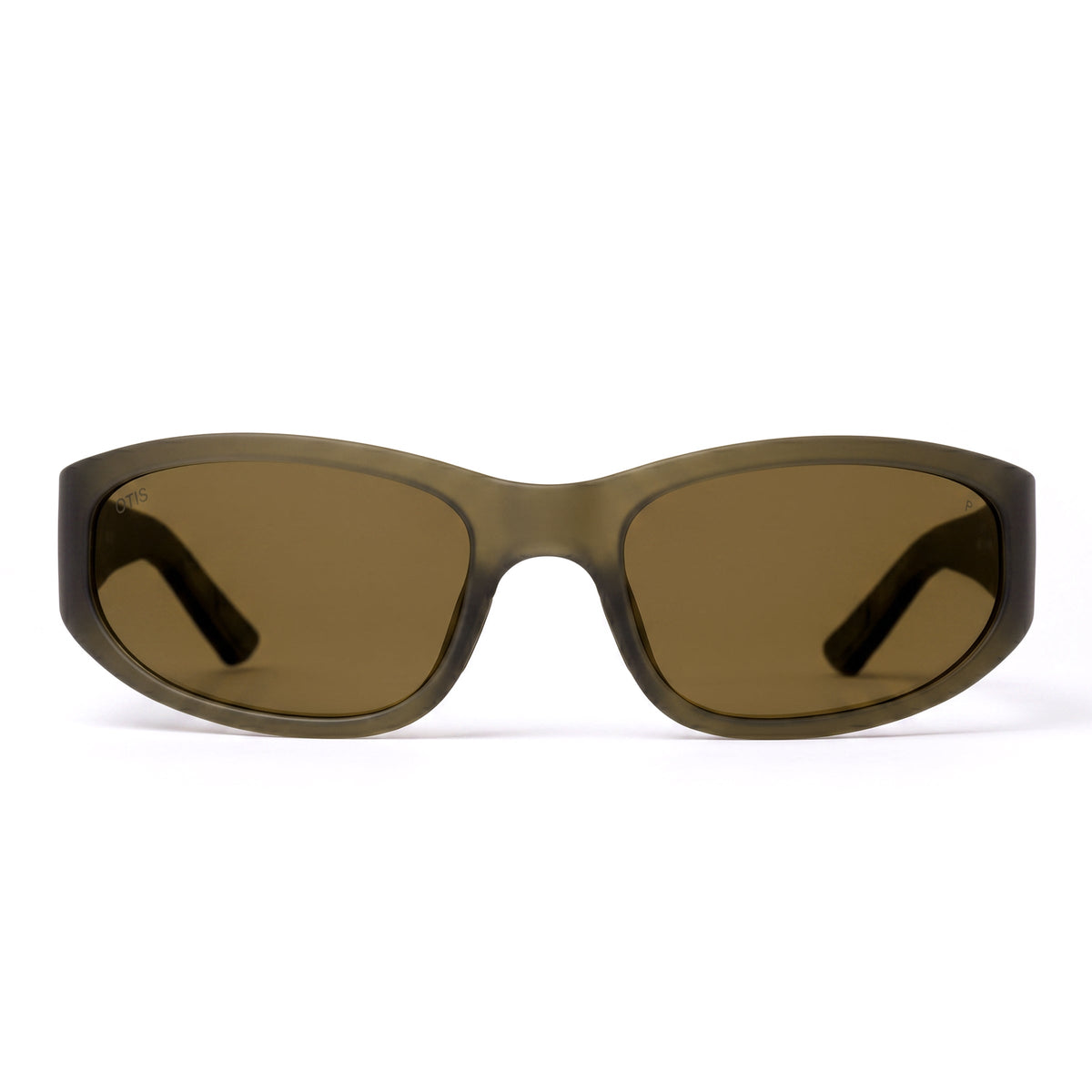 Otis Blur Sunglasses in Matte Turf / Brown Polar, angled view