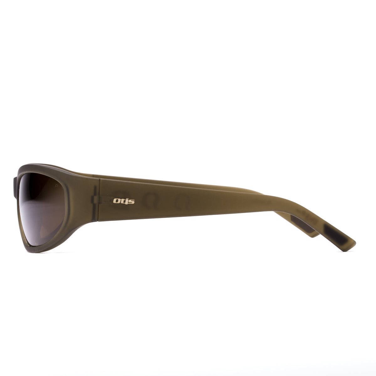 Otis Blur Sunglasses in Matte Turf / Brown Polar, folded view