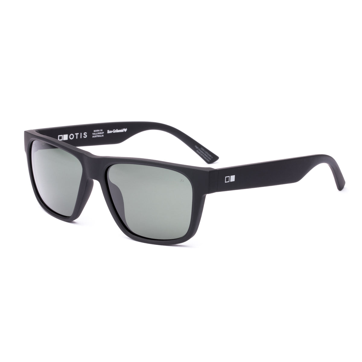 Otis High Tide Sunglasses in Matte Black / Grey Polar, side view