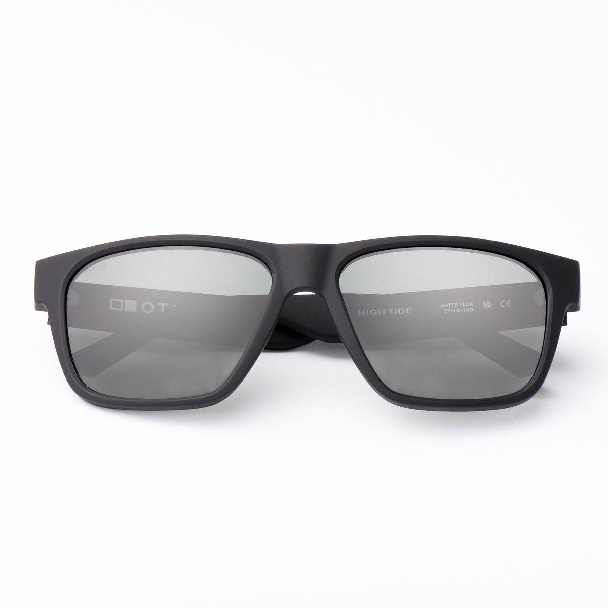 Otis High Tide Sunglasses in Matte Black / Grey Polar, front view