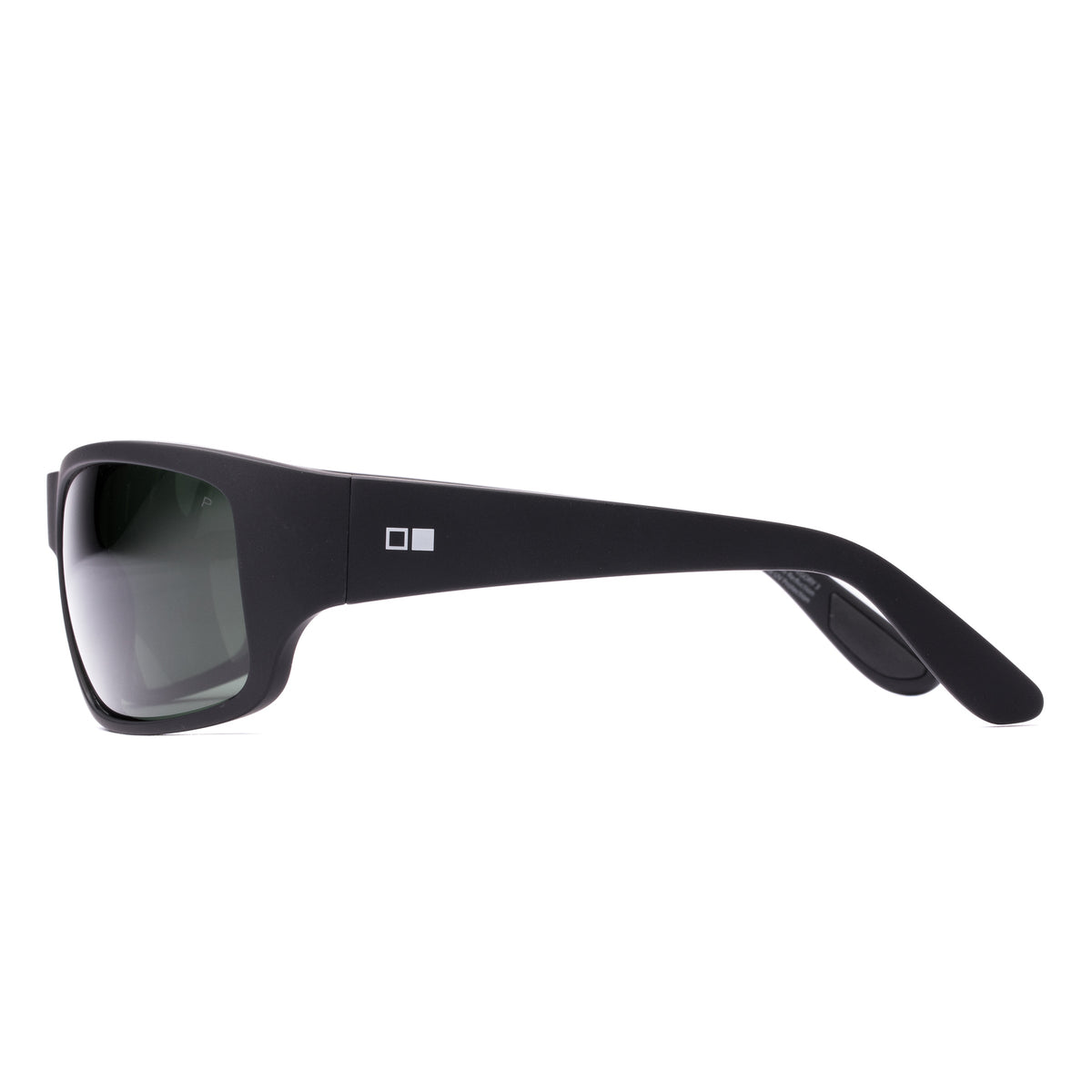 Otis Concrete Wave Sunglasses in Matte Black / Grey Polar, folded view