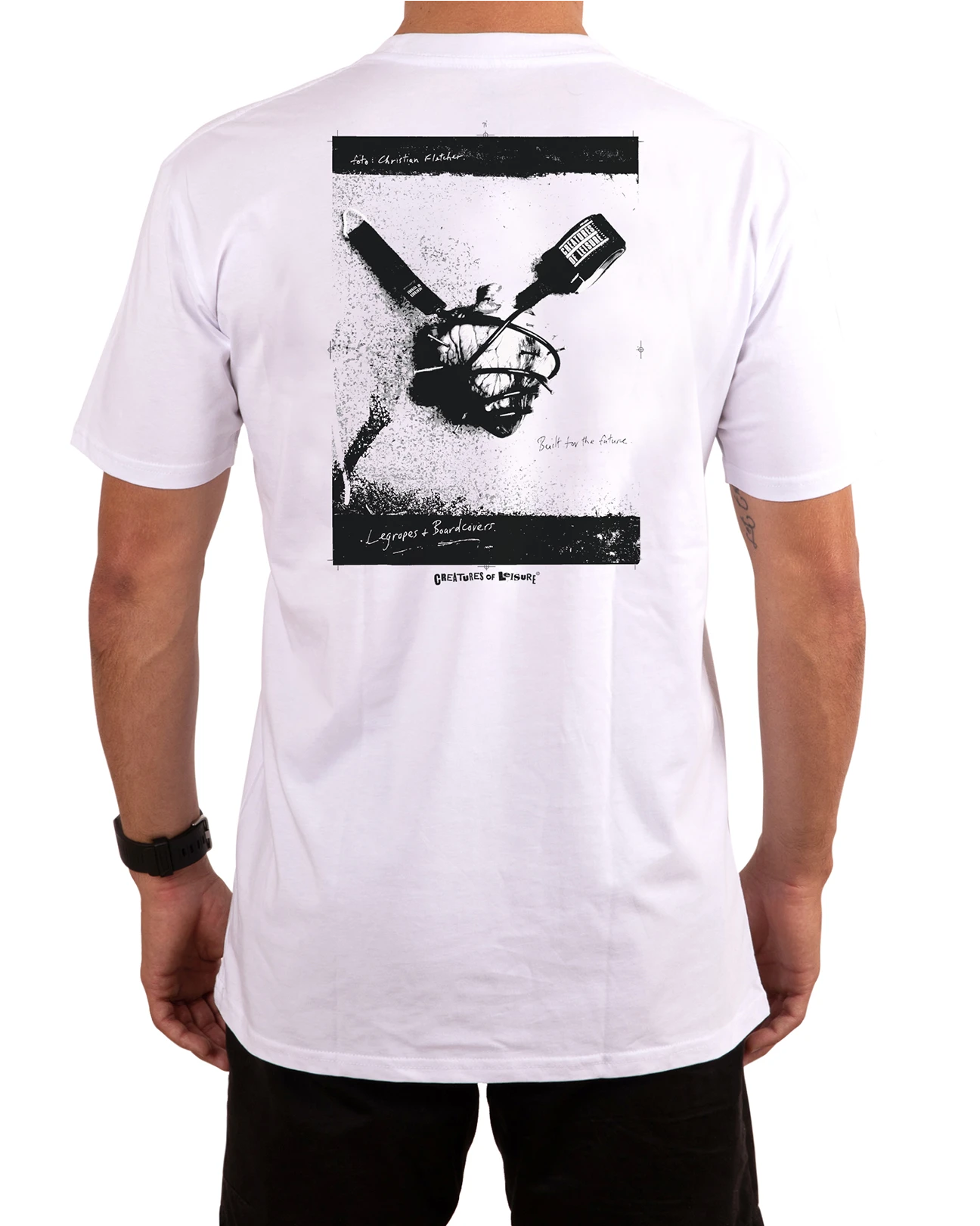 Fletcher Heart S/S TEE : White - Board Store CreaturesTee Shirt  