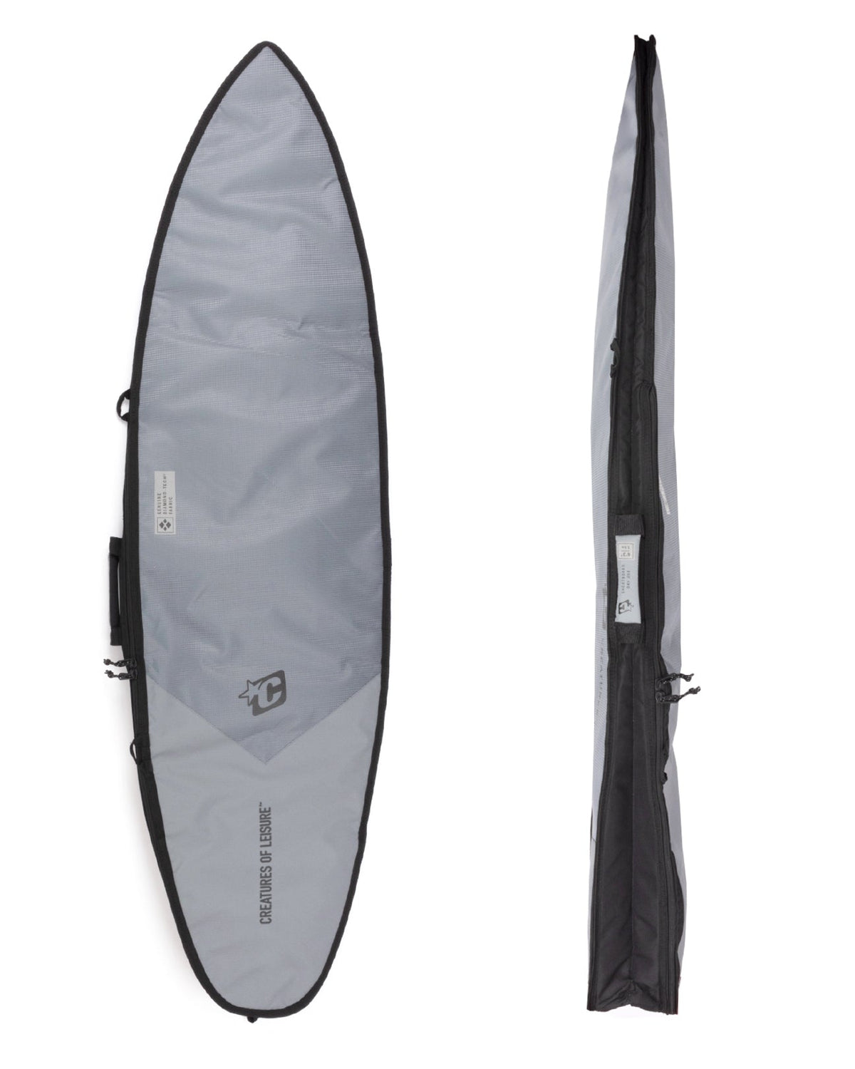 Creatures Shortboard Day Use DT2.0 Board Cover Titanium Black, view 1