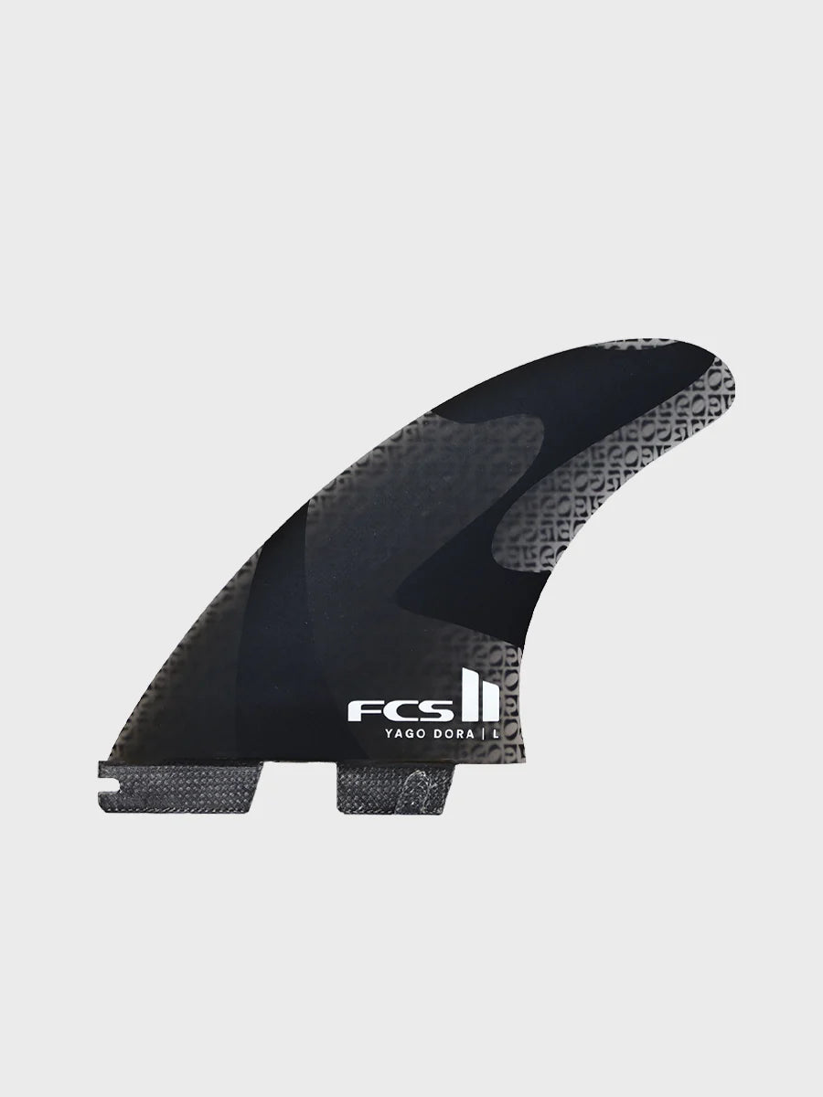 FCS II Yago Dora PG tri fins Smoke Large