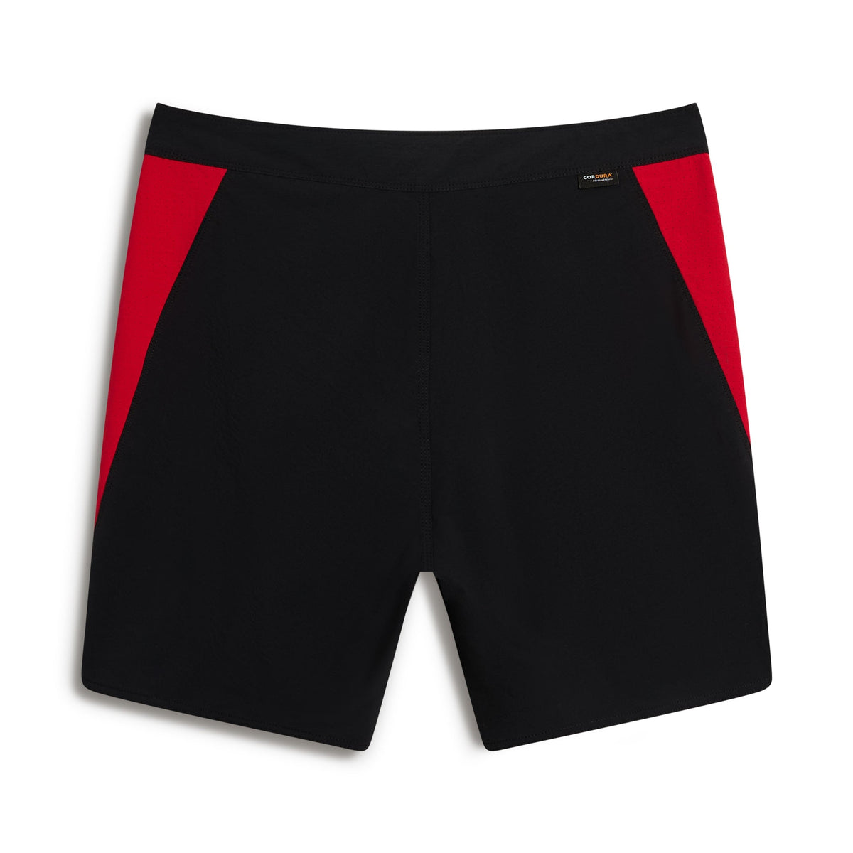 Florence Cordura Airtex Boardshort Black/Rescue Red back