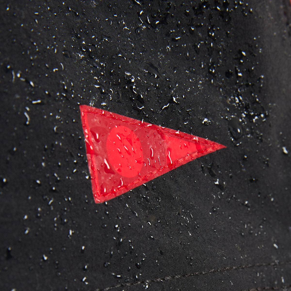 Florence Cordura Airtex Boardshort Black/Rescue Red logo flag detail
