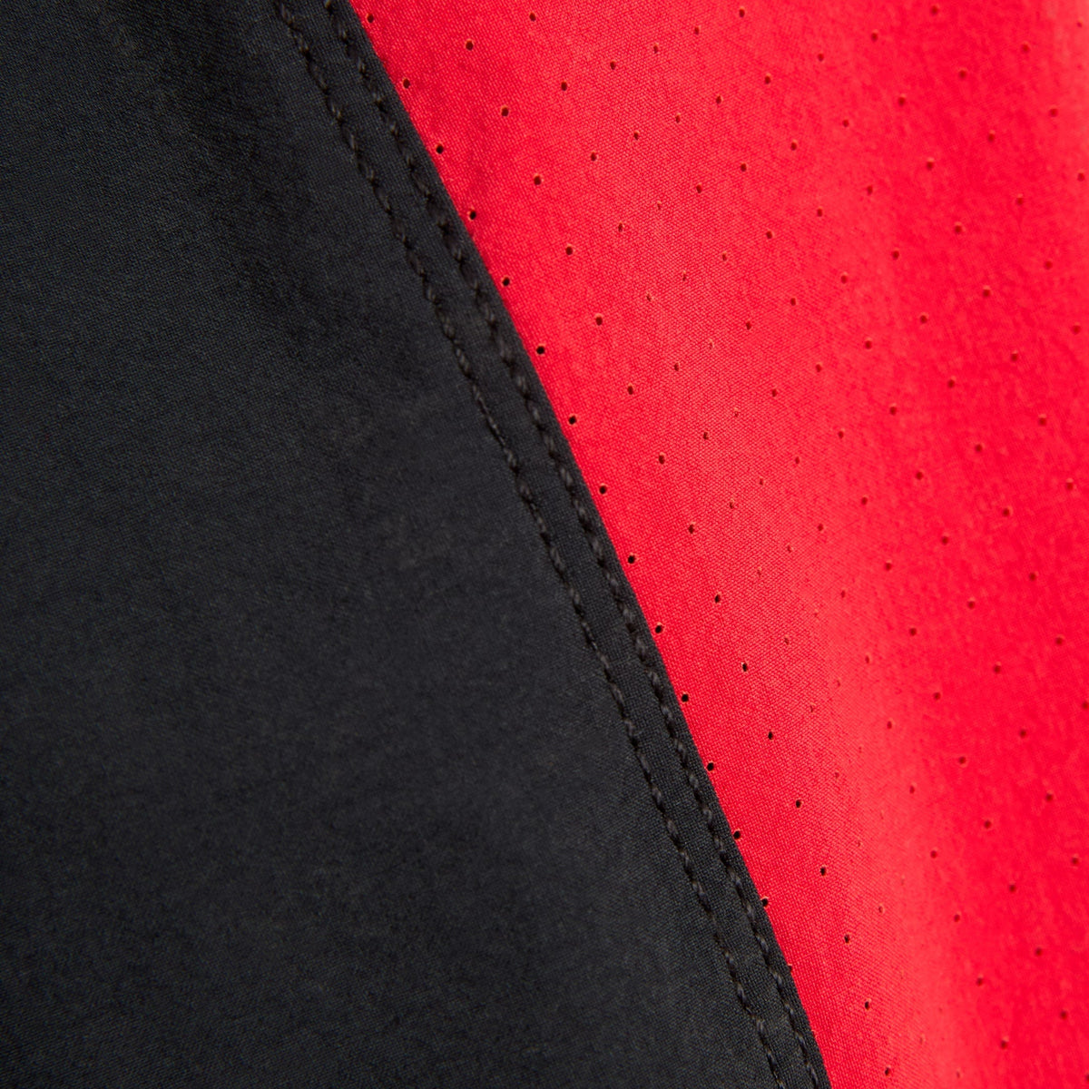 Florence Cordura Airtex Boardshort Black/Rescue Red side panel detail