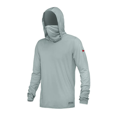Florence Marine X - Long Sleeve Hooded UPF Shirt - Light Grey - Board Store Florence Marine Xsun protection