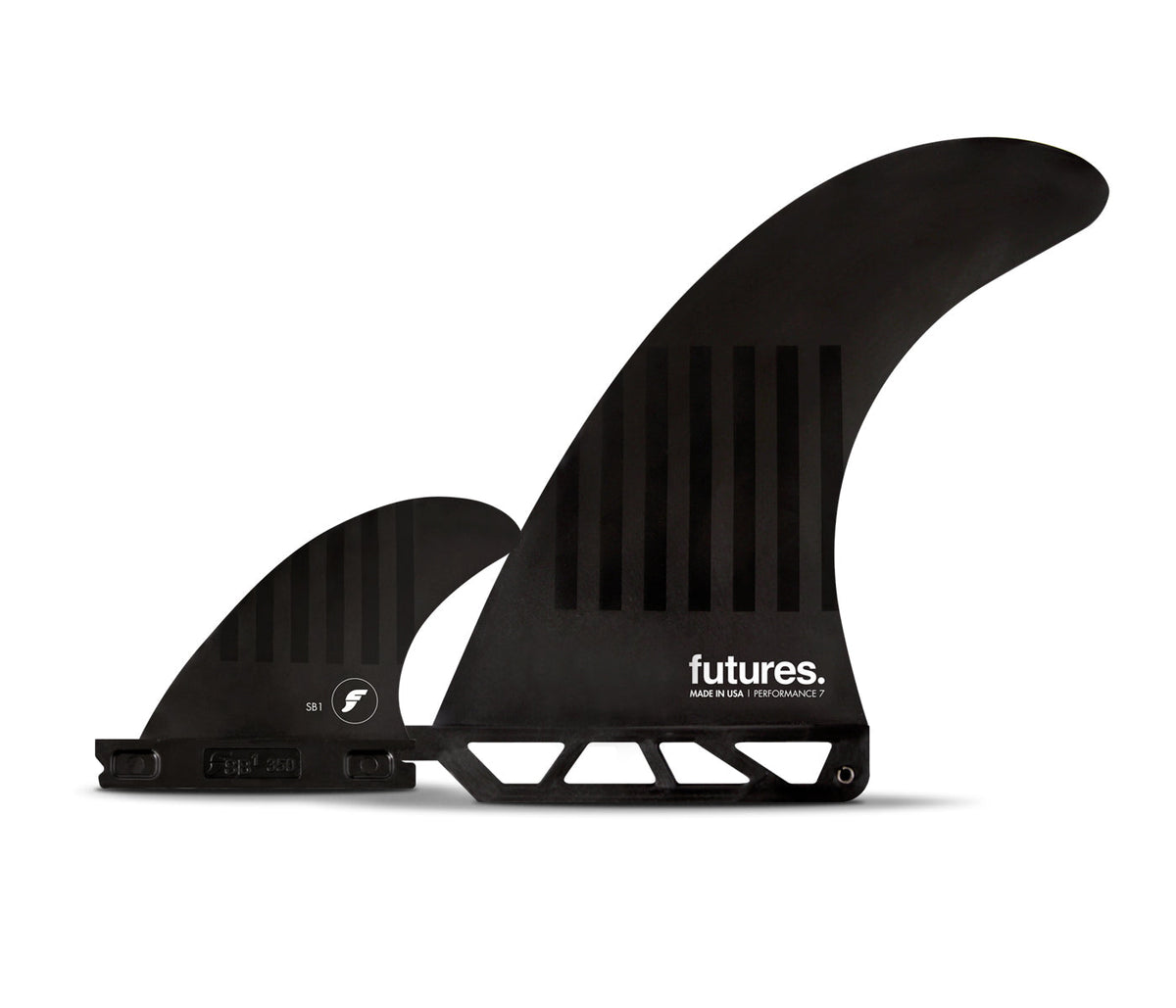 Futures Alpha 2+1 7 Inch Performance Single Fin, side fin