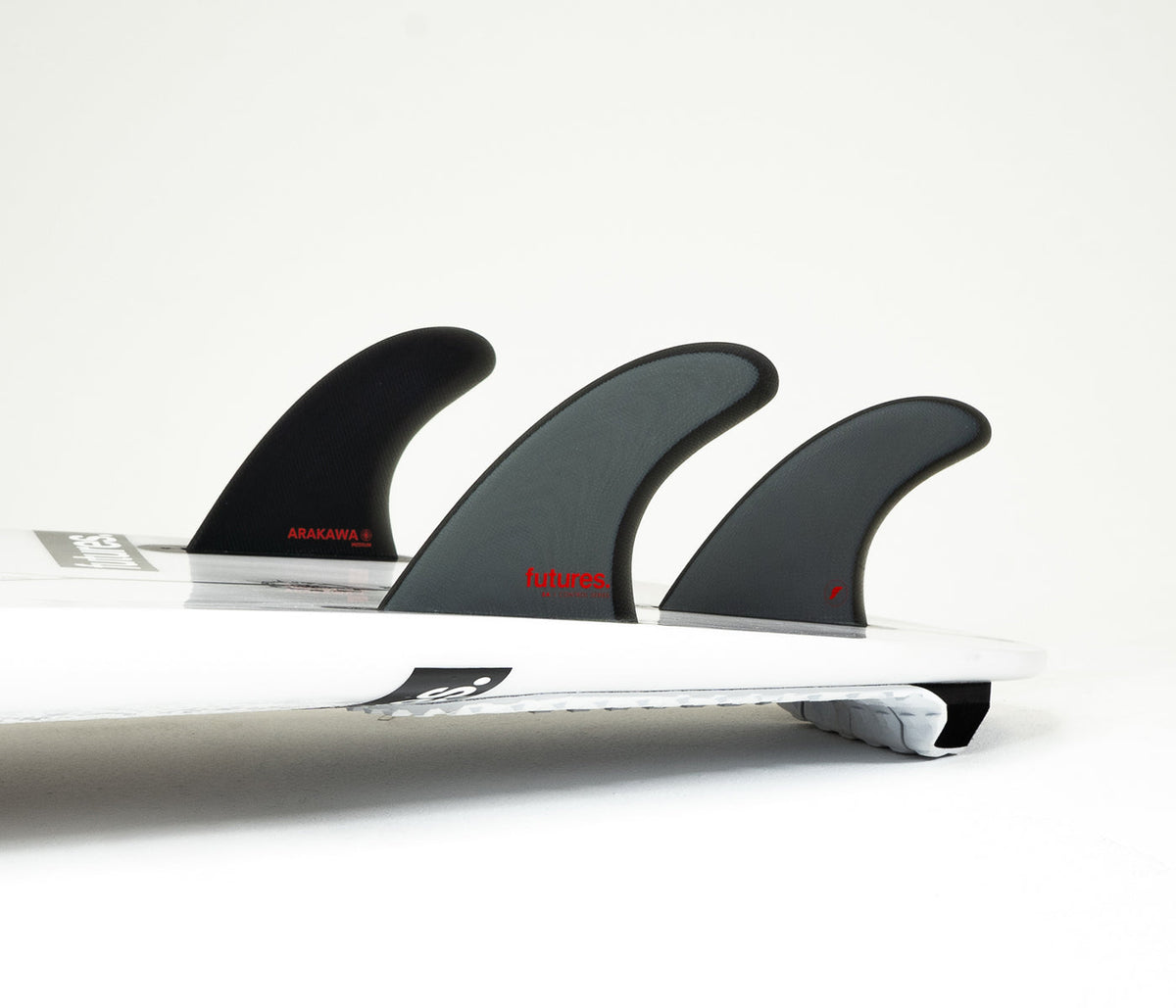 Futures EA Control Series Fiberglass Thruster (M) in Grey/Black, in board
