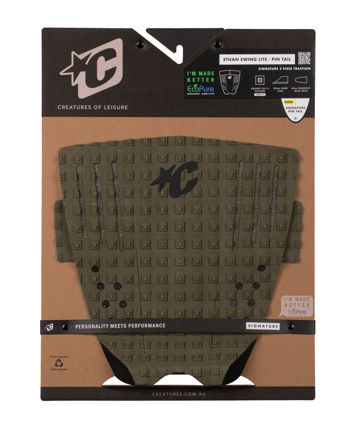 Creatures Ethan Ewing Lite Signature Traction Dark Army Black Pin Tail