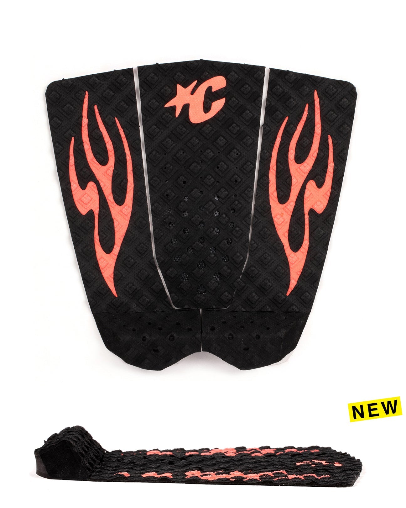Creatures GROM GRIFFIN COLAPINTO LITE ECOPURE : BLACK FLURO RED FLAMES - Board Store CreaturesTraction  