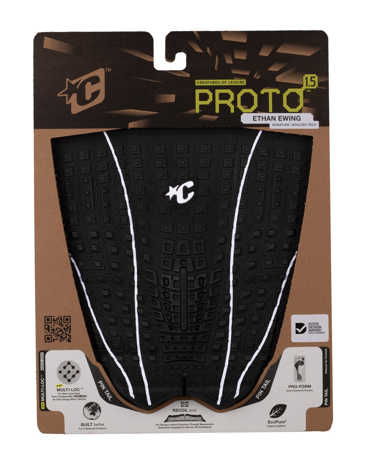 Creatures Proto 1.5 Pin Tail Signature Traction Ethan Ewing Black White Panel