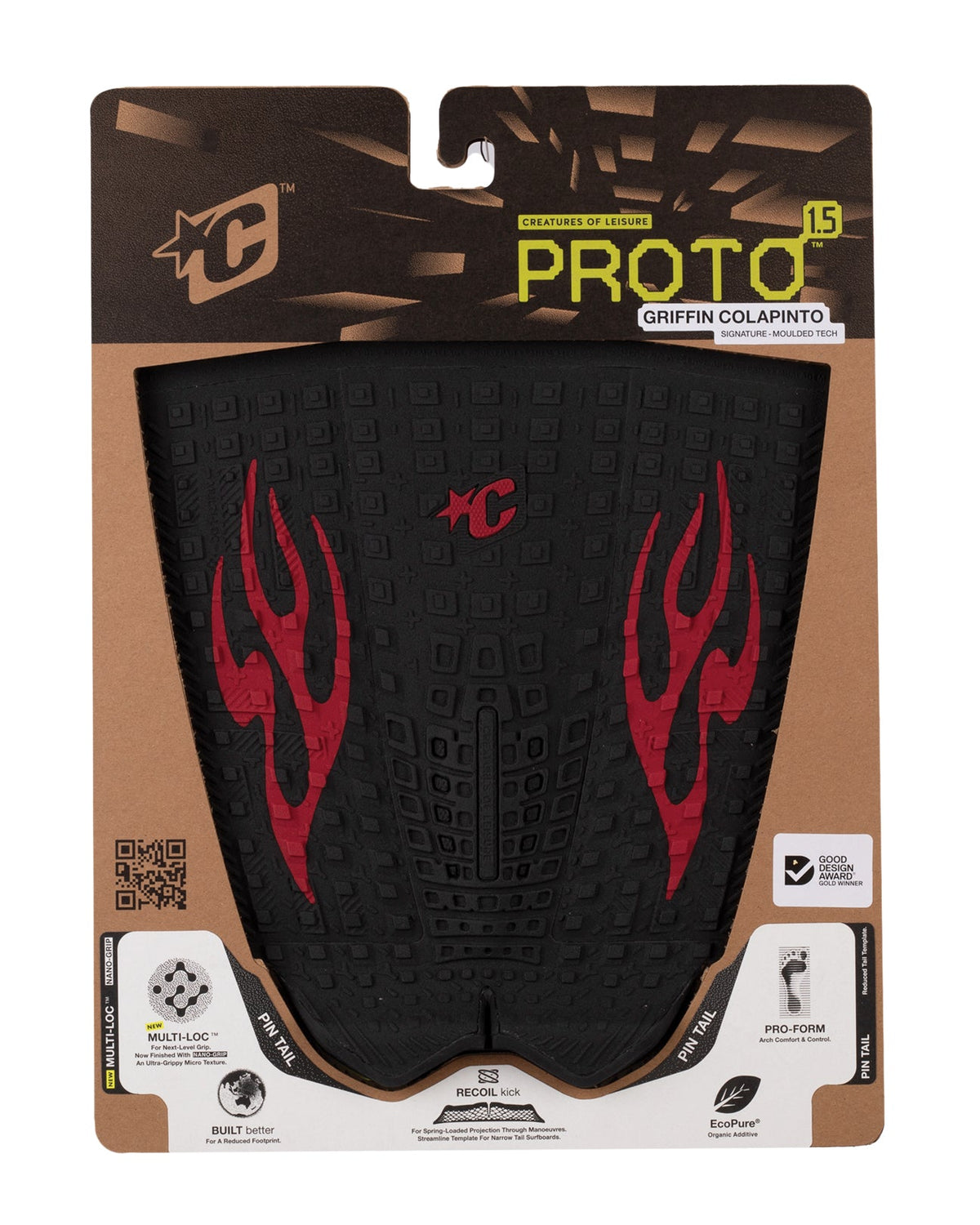 Creatures Proto 1.5 Pin Tail Signature Traction Griffin Colapinto Black Red Flames