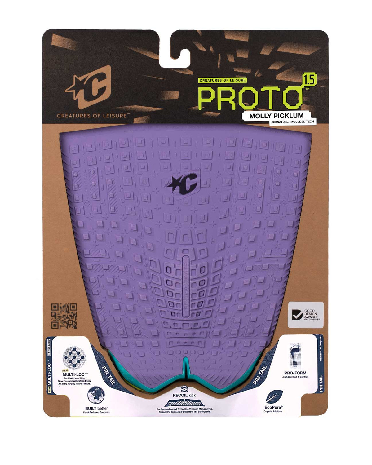 Creatures Proto 1.5 Pin Tail Signature Traction Molly Picklum Eco Lavender Fluro Blue