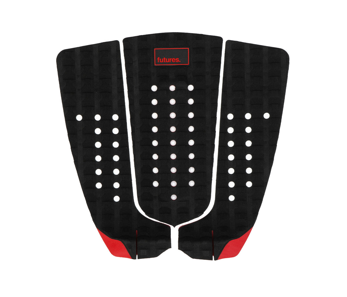Futures Jordy Smith Signature Traction in Black/Red, top view