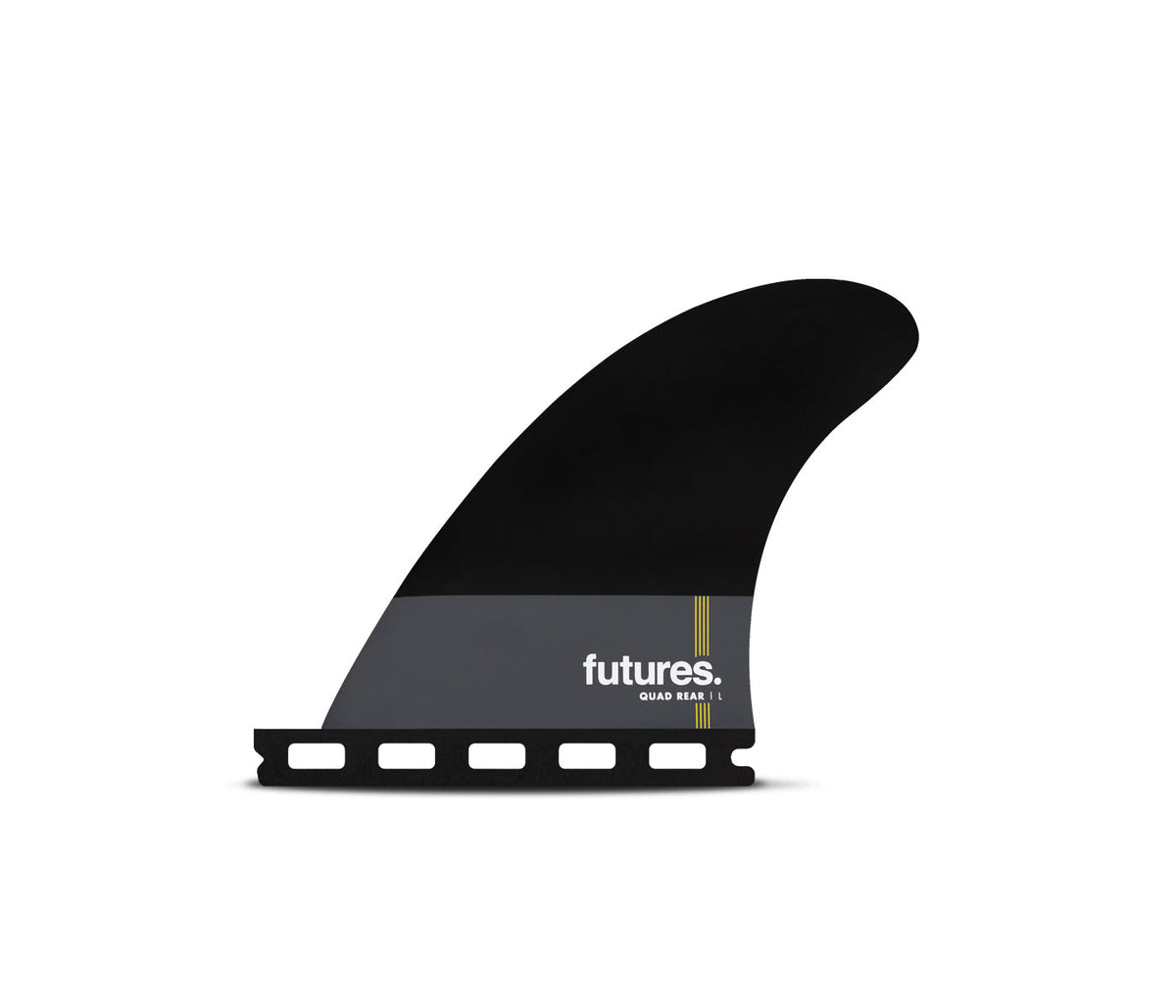Futures Pivot Honeycomb Quad Rears in Black, L side fin