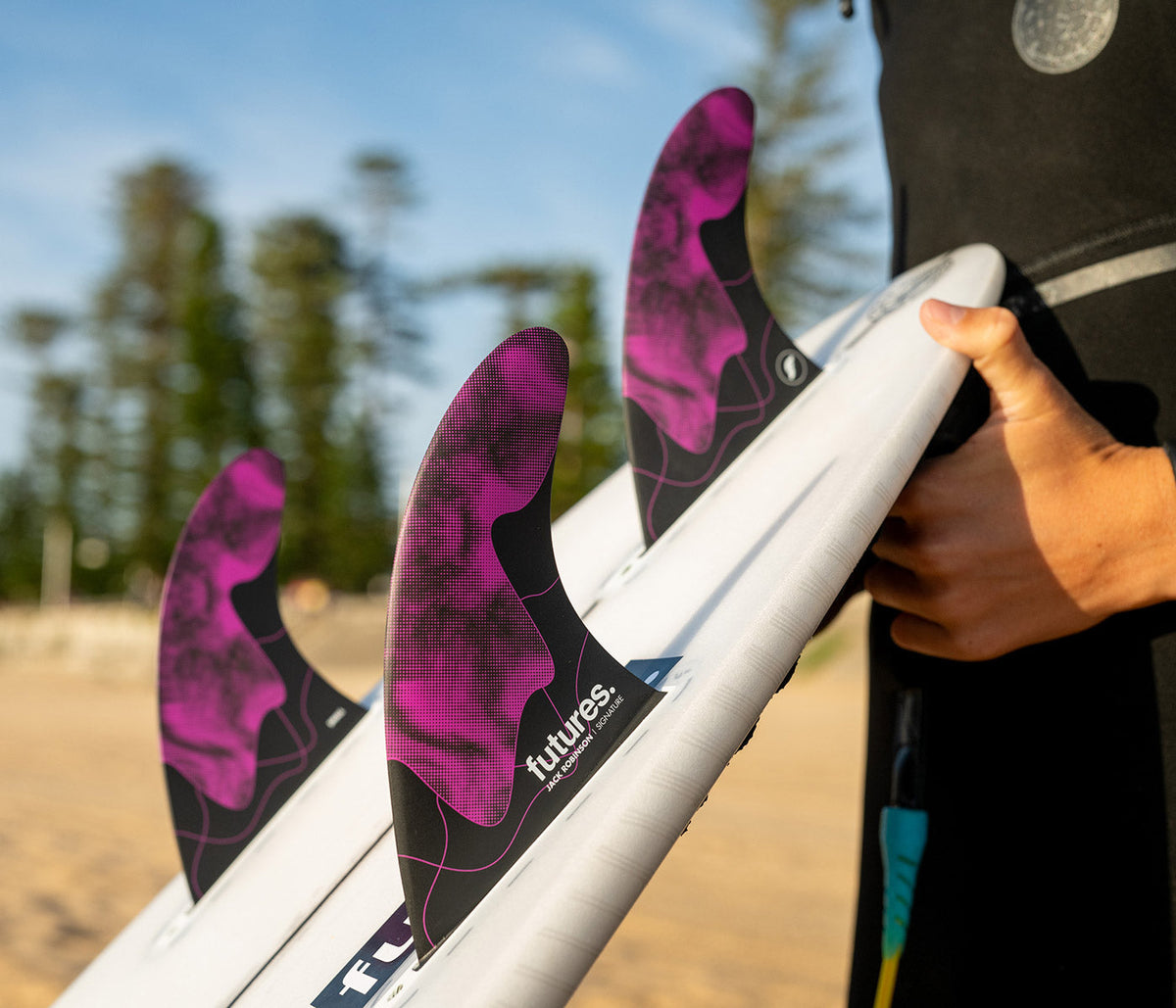 Futures Jack Robinson Signature Honeycomb Thruster (S) in Violet, in board