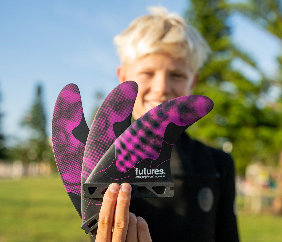 Futures Jack Robinson Signature Honeycomb Thruster (S) in Violet, detail