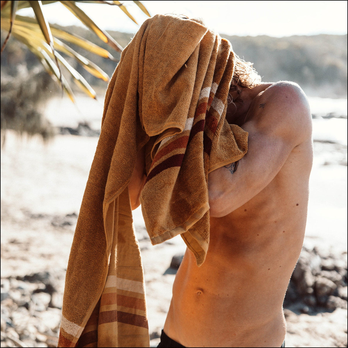 Layday Pontoon Cotton Towel Honey