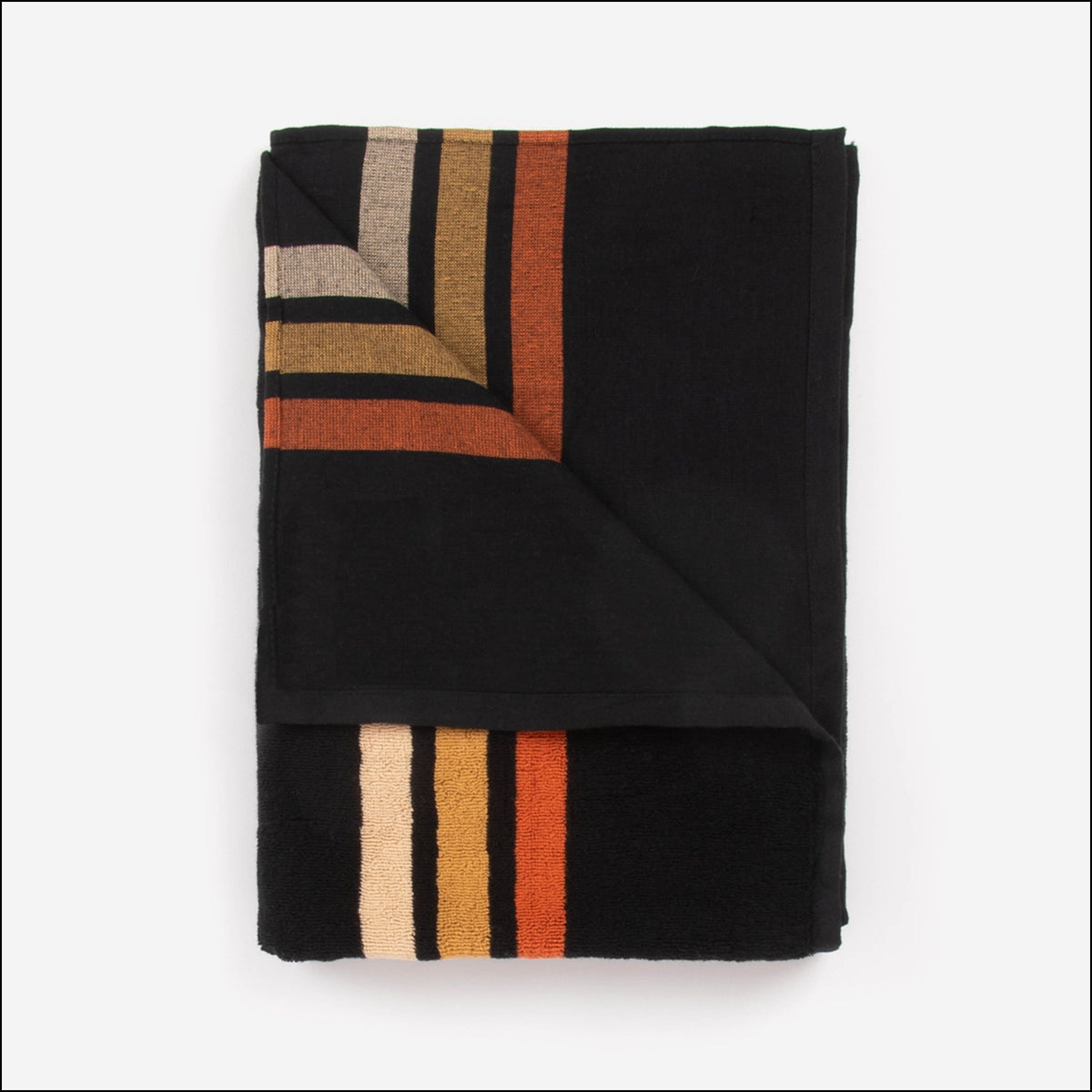 Layday Pontoon Cotton Towel Black