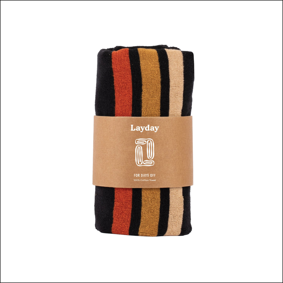 Layday Pontoon Cotton Towel Black