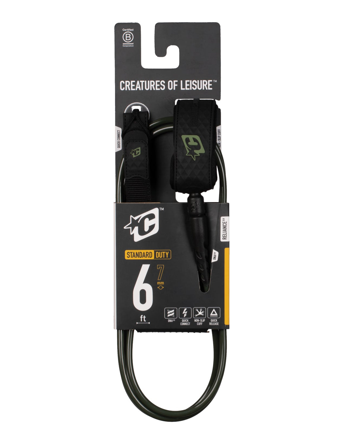 Creatures Reliance 2.0 Standard Duty Leash Military Black