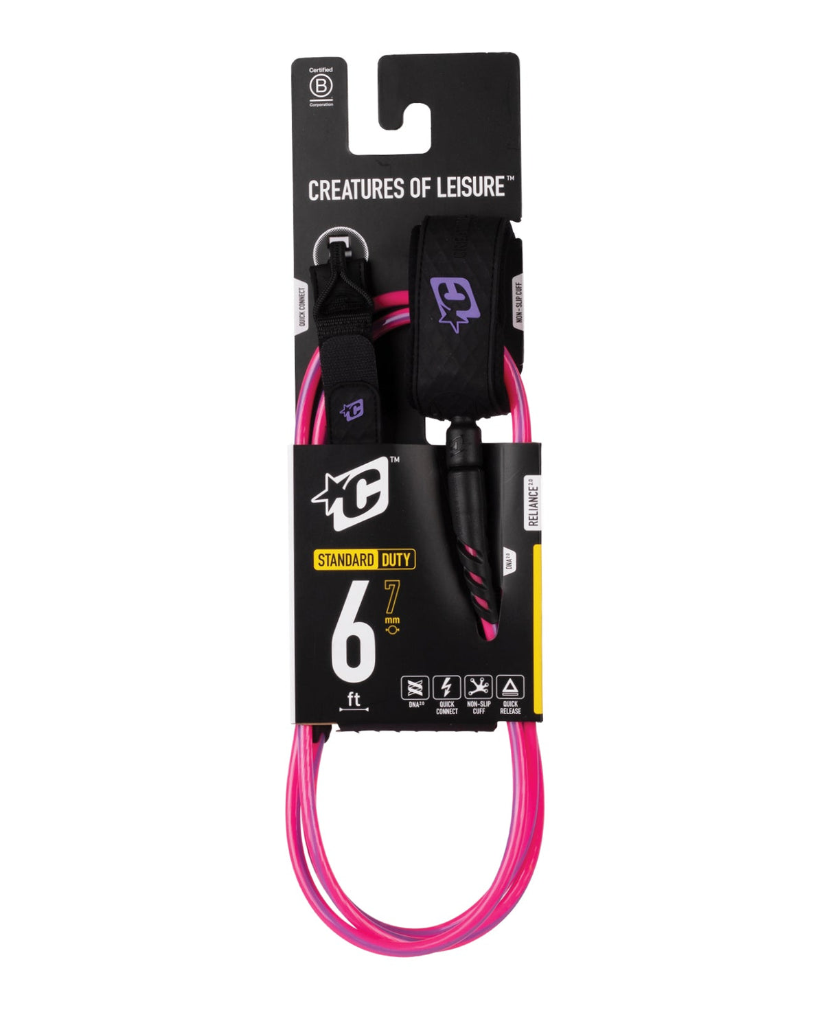 Creatures Reliance 2.0 Standard Duty Leash Bubblegum Twist Black