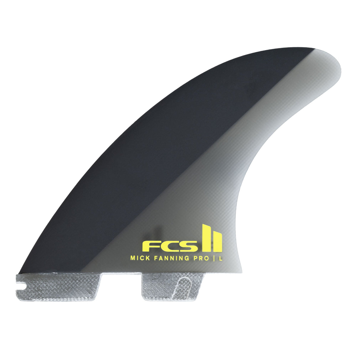 FCS II Mick Fanning PG Pro Tri Fins Black/Acid front