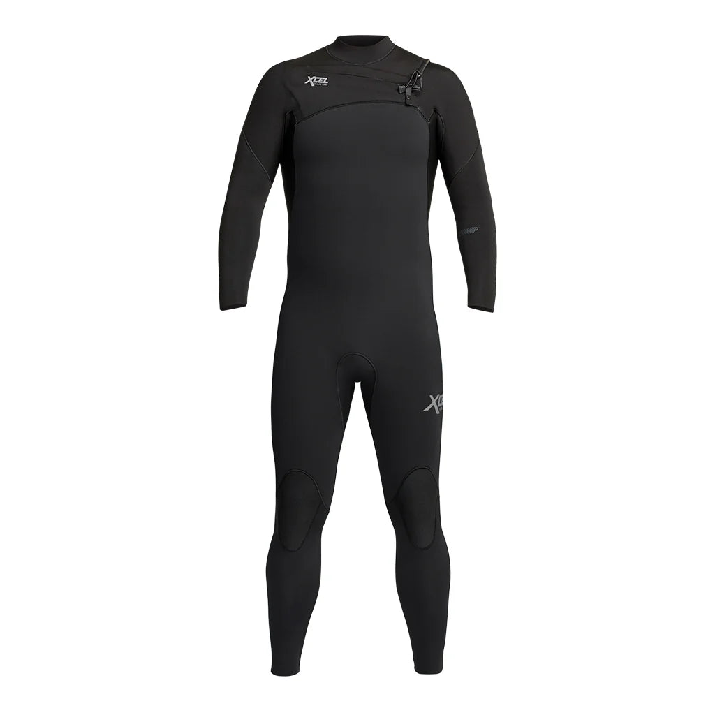 MENS XCEL COMP 3/2 FULL WETSUIT (BLACK) - CHEST ZIP - Board Store XcelWetsuits  