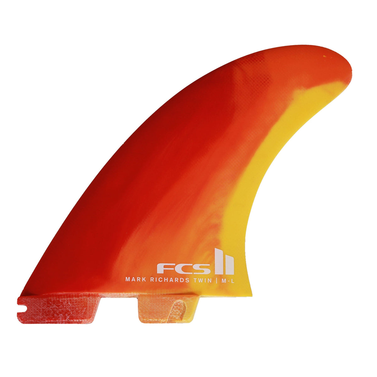 FCS II Mark Richards PC Twin + Stabiliser Fins Sunset Swirl
