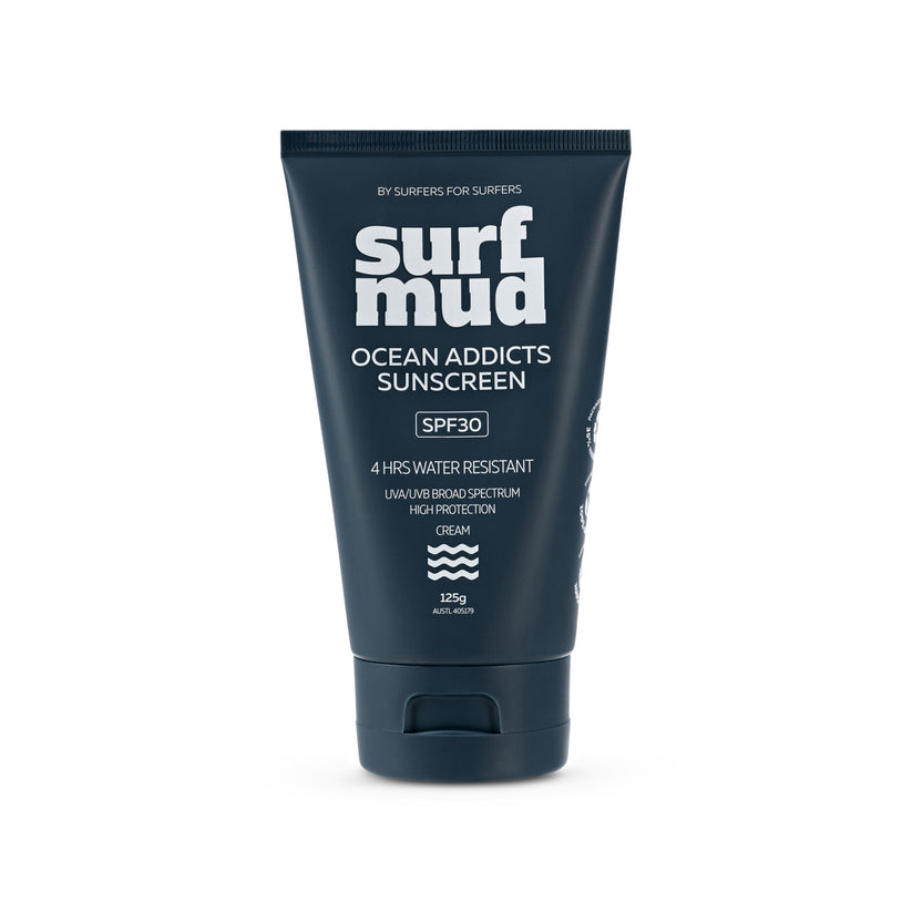 Surfmud Ocean Addicts SPF30 Sunscreen 125g  Regular price - Board Store SurfMudSunscreen  