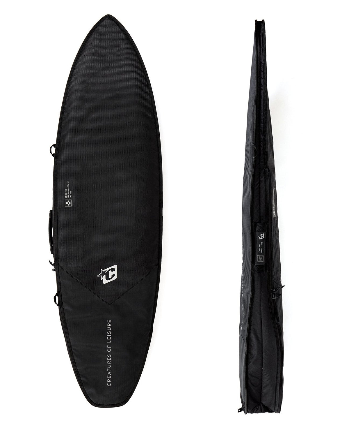 Creatures Shortboard Day Use DT2.0 Board Cover Black Silver