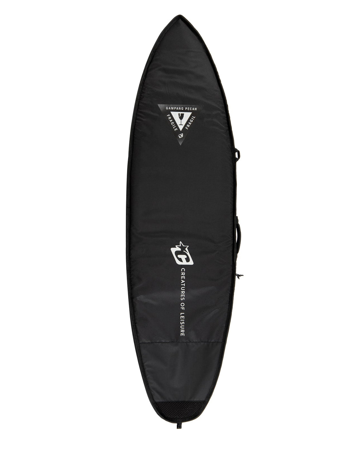 Creatures Shortboard Travel DT2.0 Board Cover Black Silver