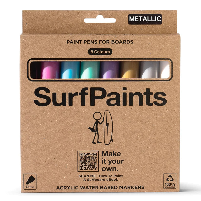 SurfPaints - Premium 8 Pack - Metallic - Board Store Surf PaintAccessories  