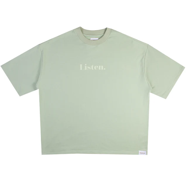 Listen - Contrast Logo Tee - Spearmint - Board Store LISTENShirt  