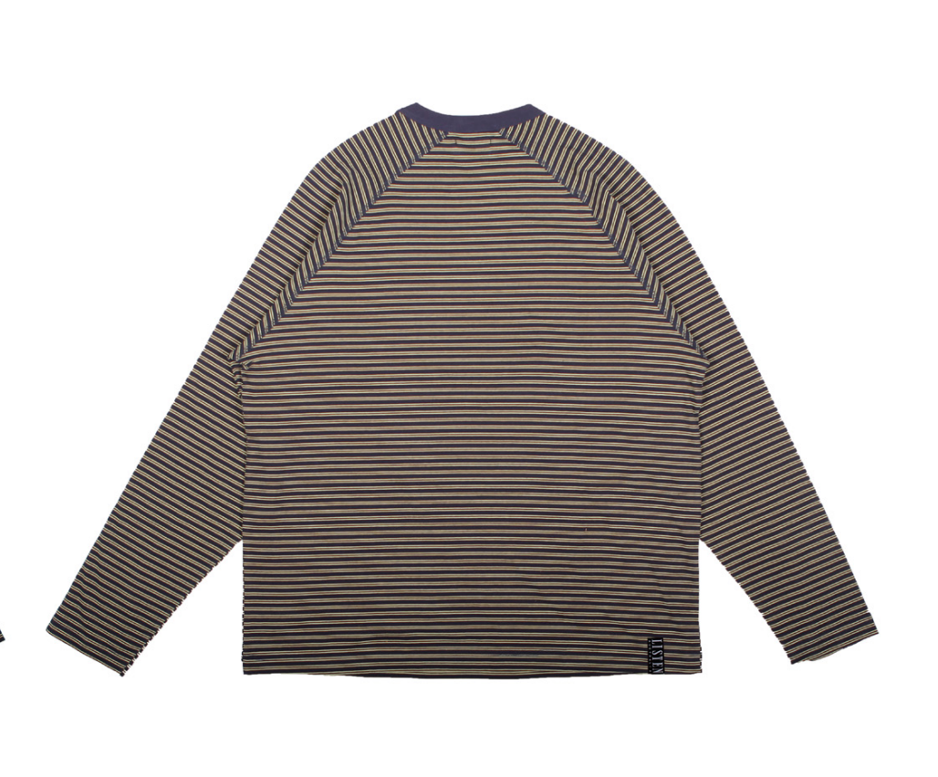 Listen - ARCHIVE LONG SLEEVE TEE - Navy Stripes - Board Store LISTENShirt  