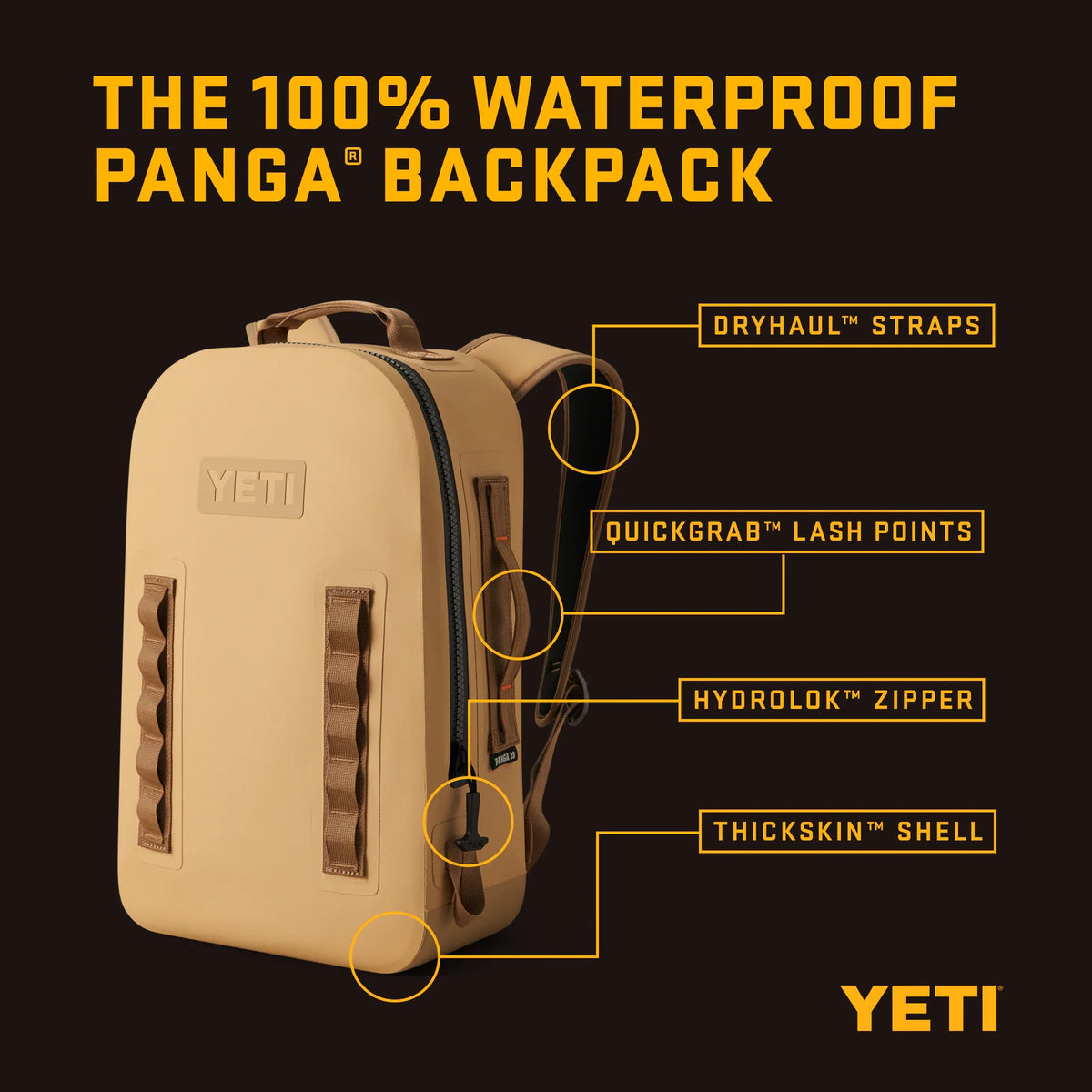 Yeti Panga 28L Waterproof Backpack Tan