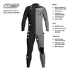 MENS XCEL COMP 3/2 FULL WETSUIT (BLACK) - CHEST ZIP
