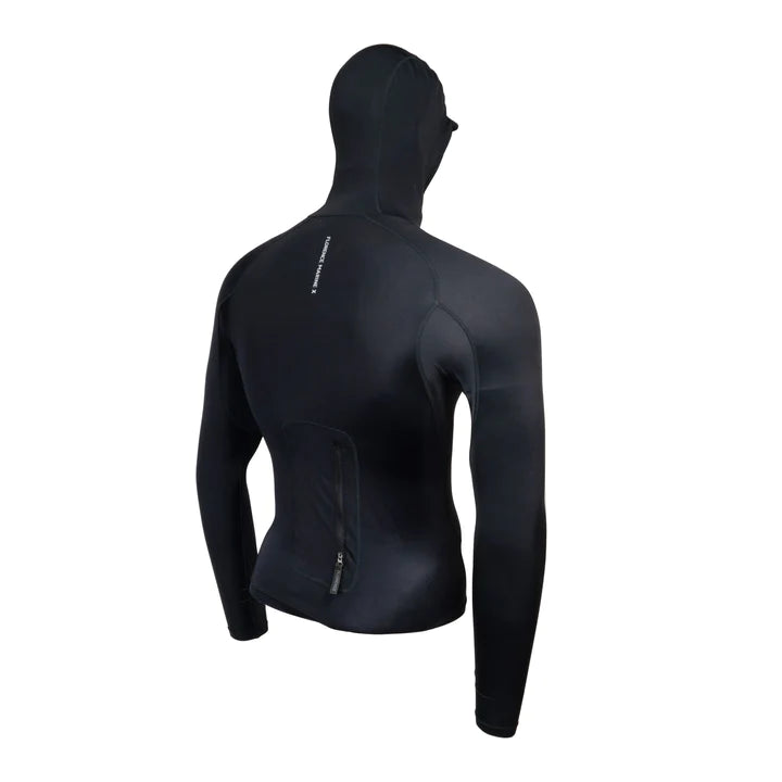 Florence Marine X - Utility Pocket Hooded Rashguard / Black - Board Store Florence Marine Xsun protection  
