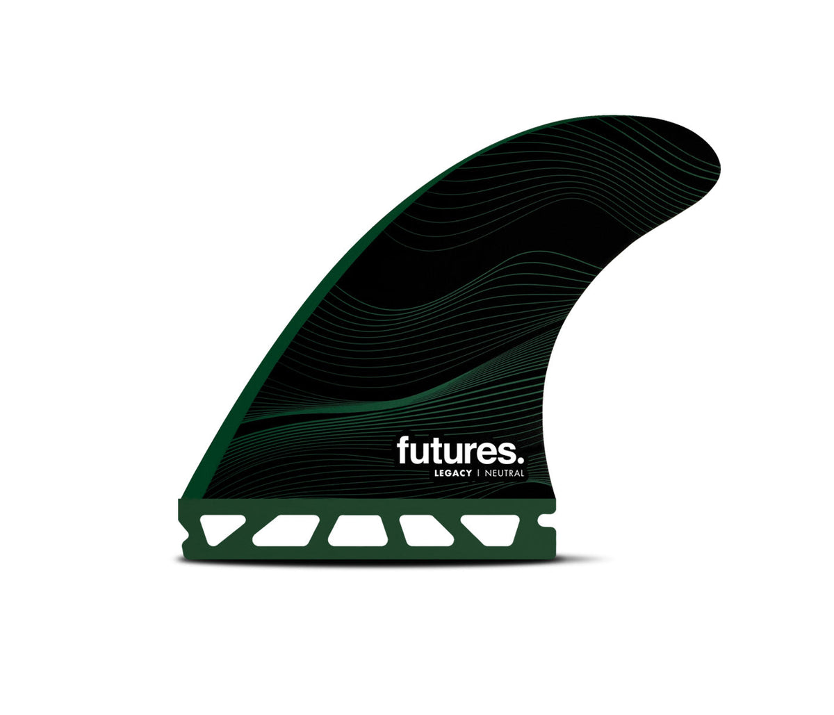 Futures Legacy Series Neutral Honeycomb Thruster in Green, F8 - LARGE side fin