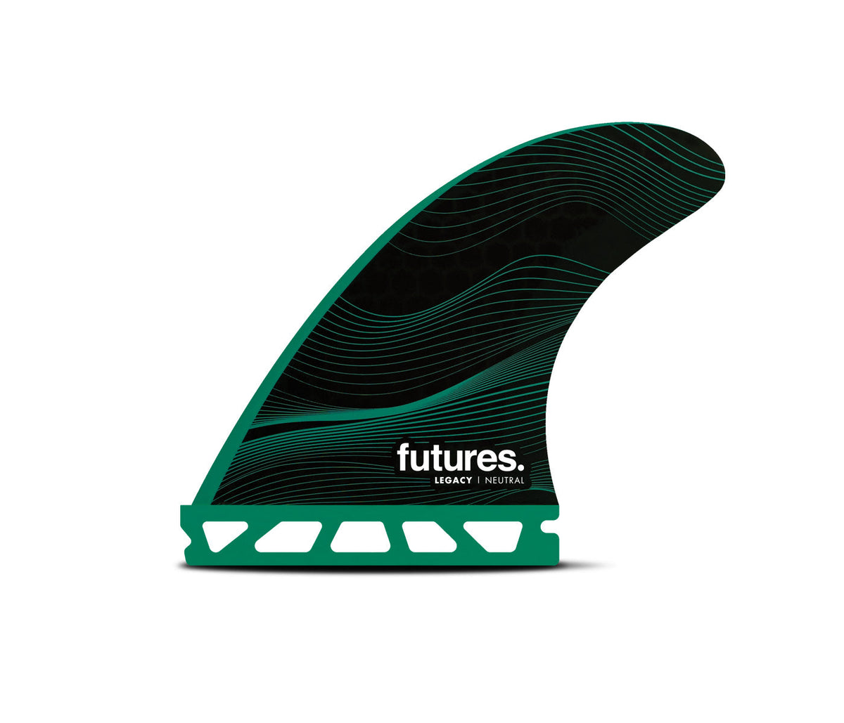 Futures Legacy Series Neutral Honeycomb Thruster in Green, F6 - MEDIUM side fin