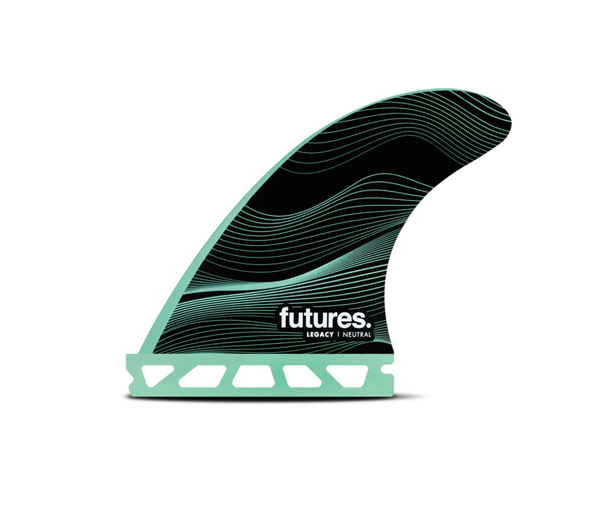 Futures Legacy Series Neutral Honeycomb Thruster in Green, F4 - SMALL side fin