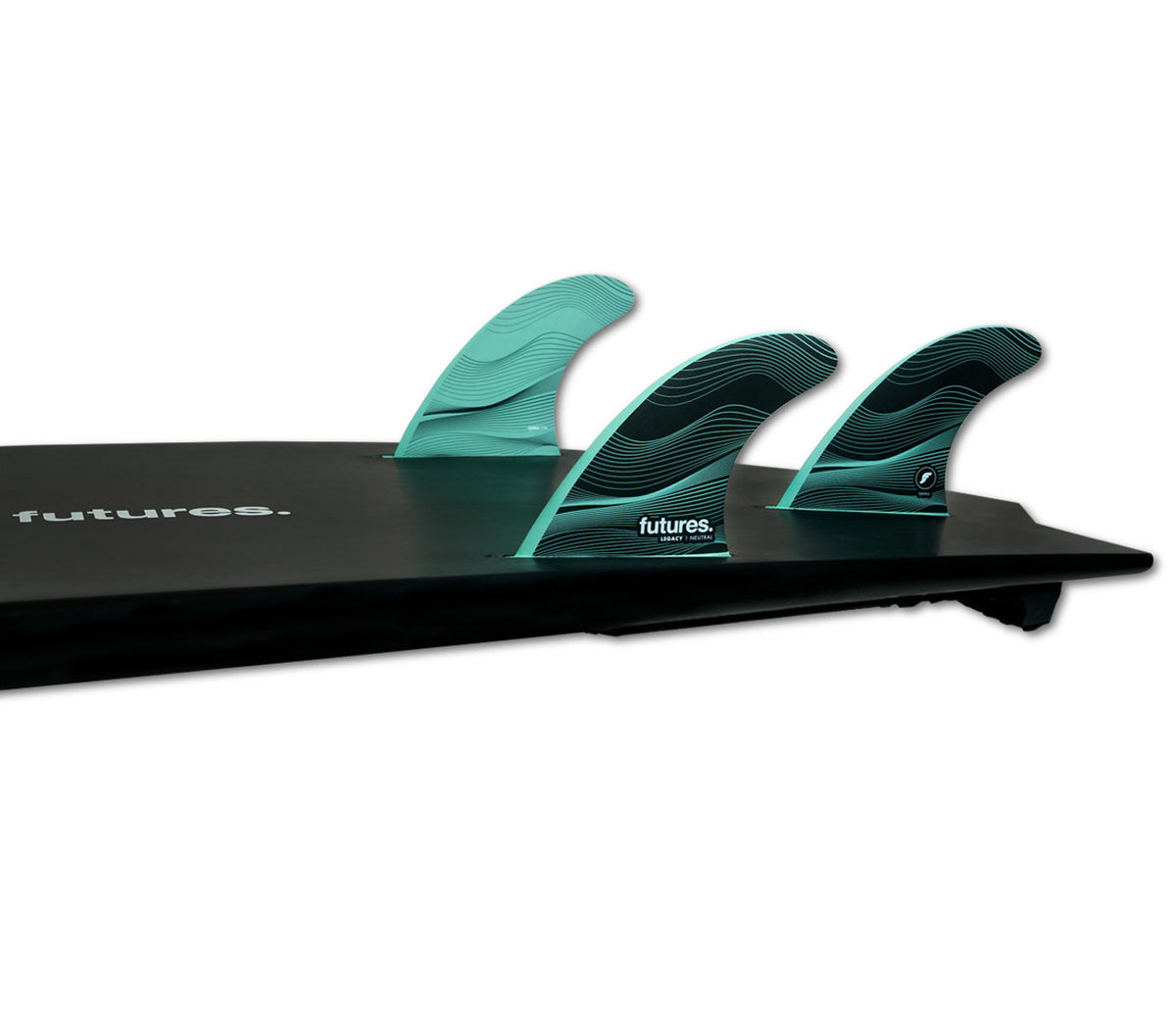 Futures Legacy Series Neutral Honeycomb Thruster in Green, F4 - SMALL centre fin
